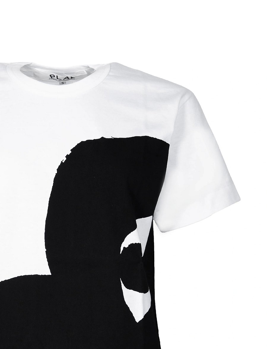 Comme des Garçons - White Heart T-Shirt - lühikeste varrukatega t-särgid - white - 2