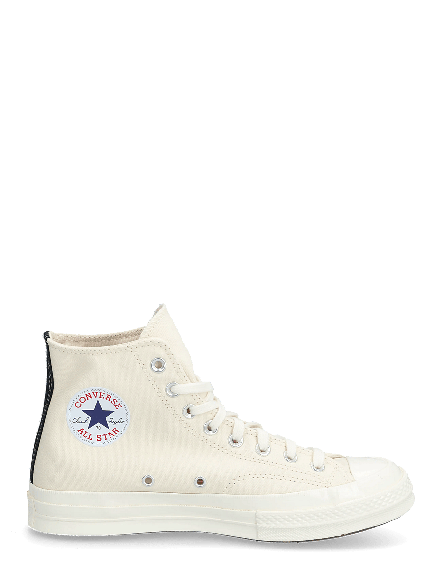 Comme des Garçons - Play Converse Blue High Top Sneakers - kõrge säärega tossud - white - 2