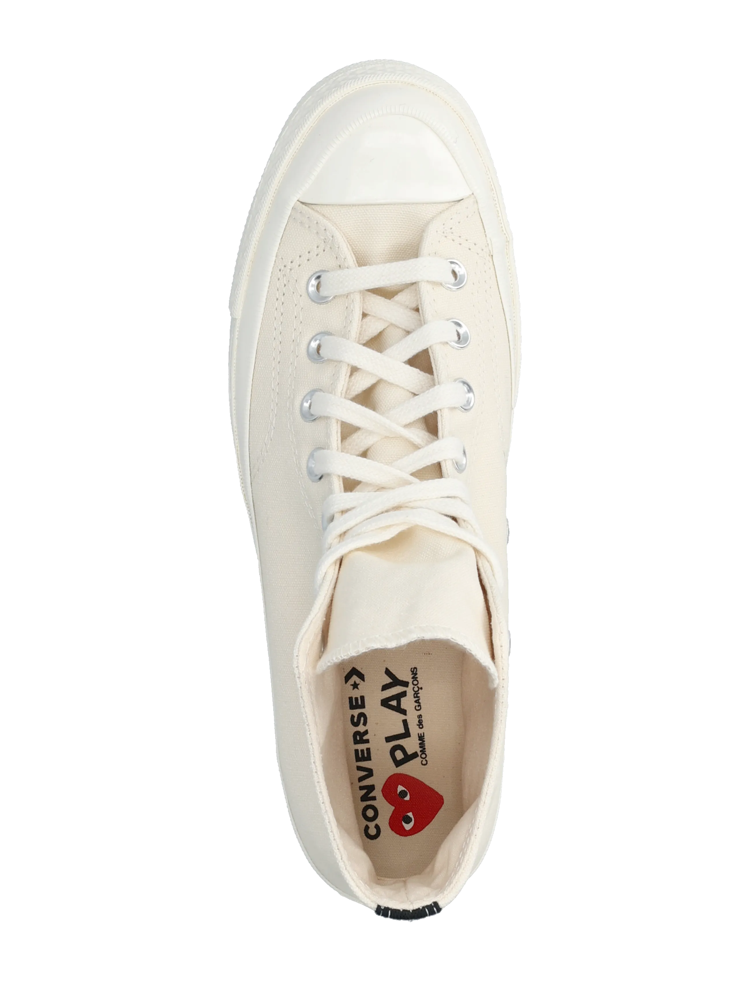 Comme des Garçons - Play Converse Blue High Top Sneakers - kõrge säärega tossud - white - 3