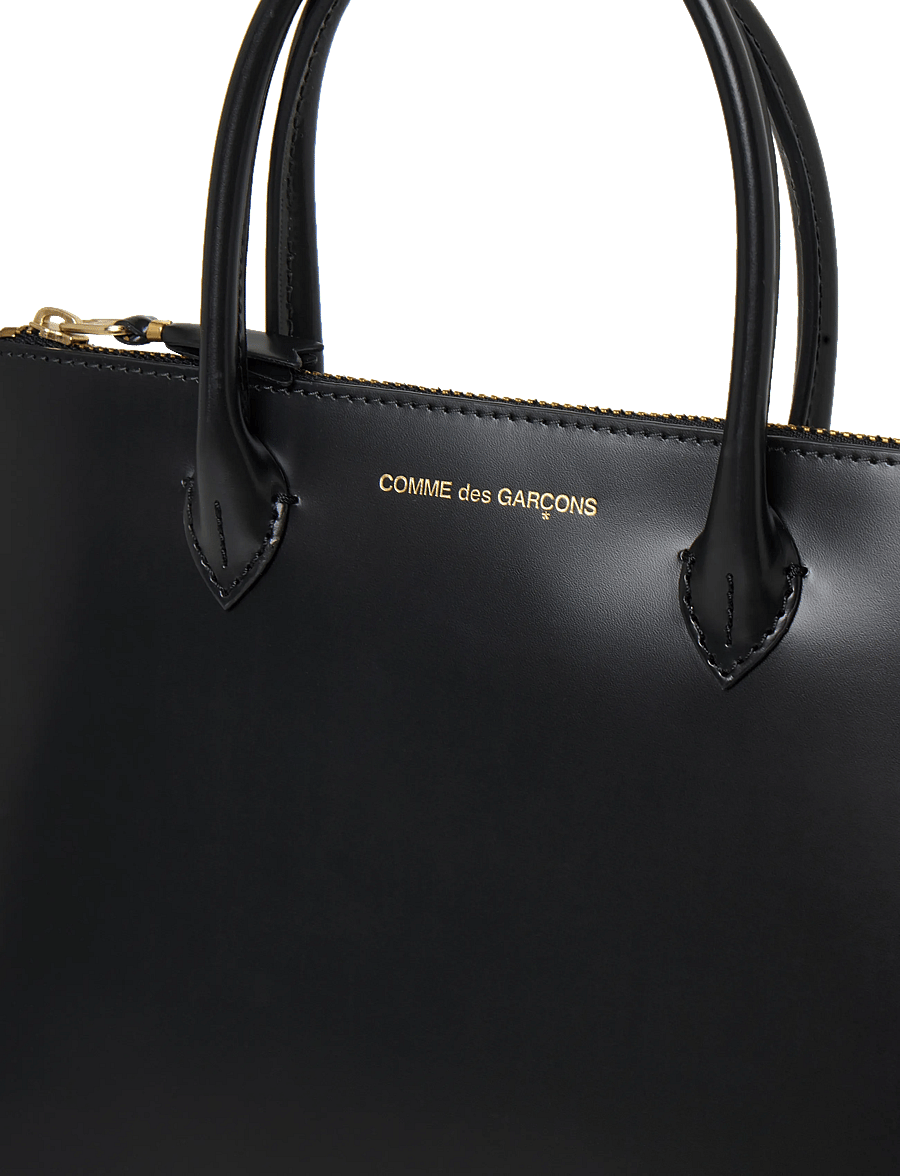 Comme des Garçons - Wallet Leather Tote - black - 2
