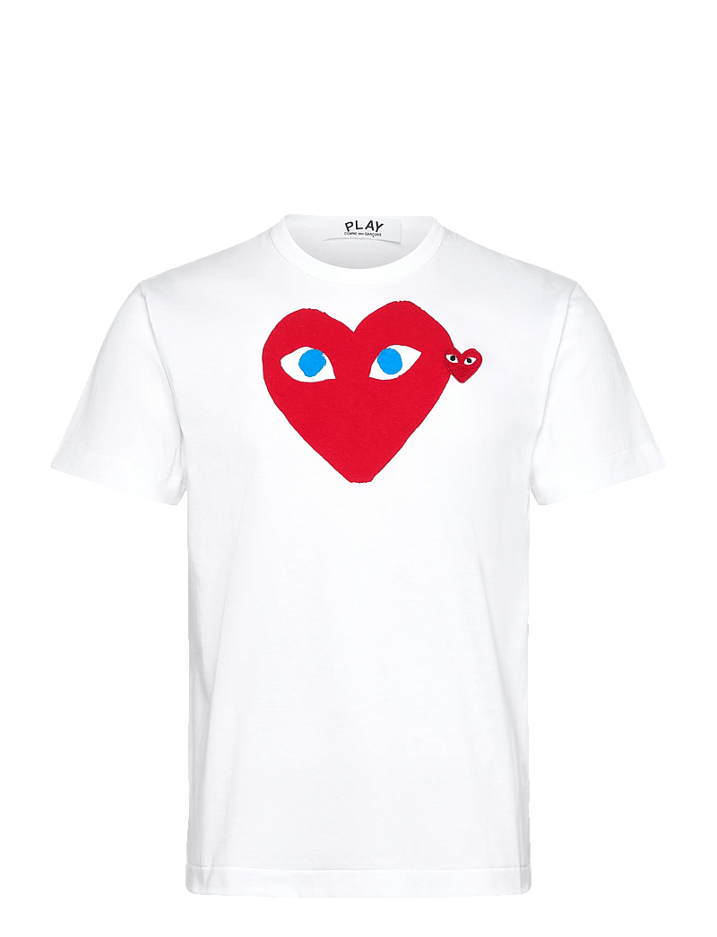 Comme des Garçons - White Heart T-Shirt - kortærmede t-shirts - white - 0