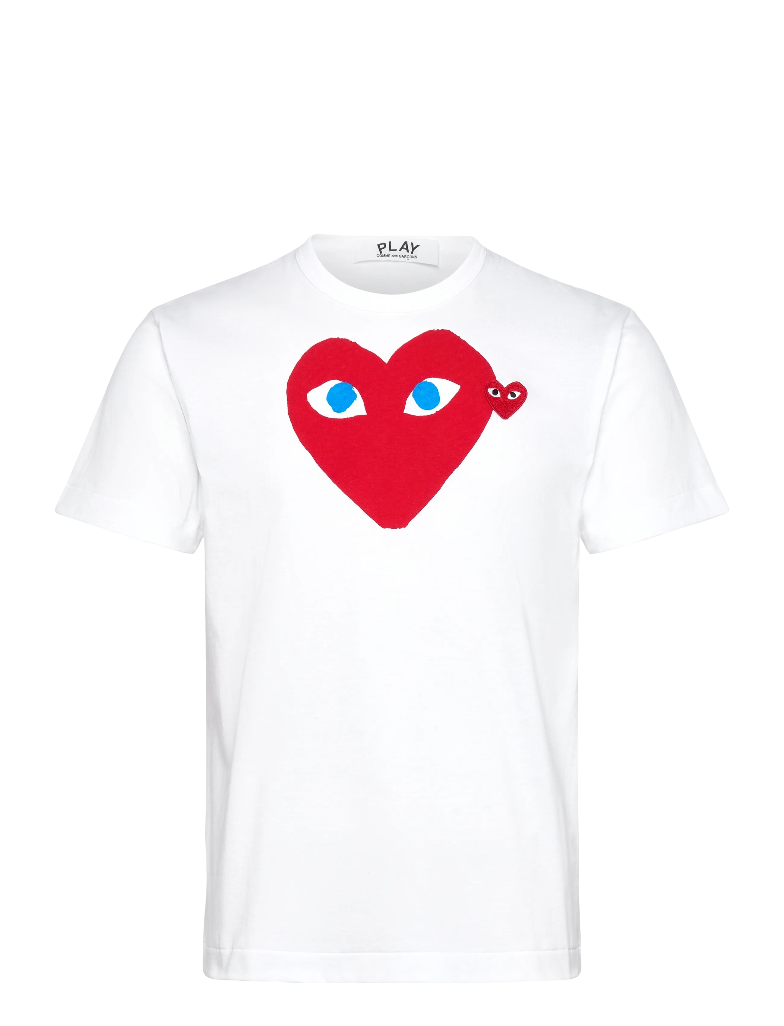 Comme des Garçons White Heart T-Shirt - Lyhythihaiset - WHITE / white