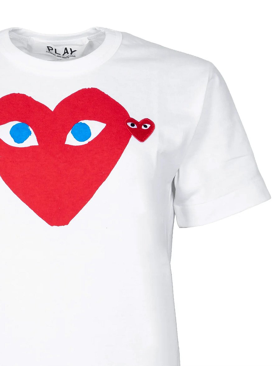 Comme des Garçons - White Heart T-Shirt - t-paidat - white - 2