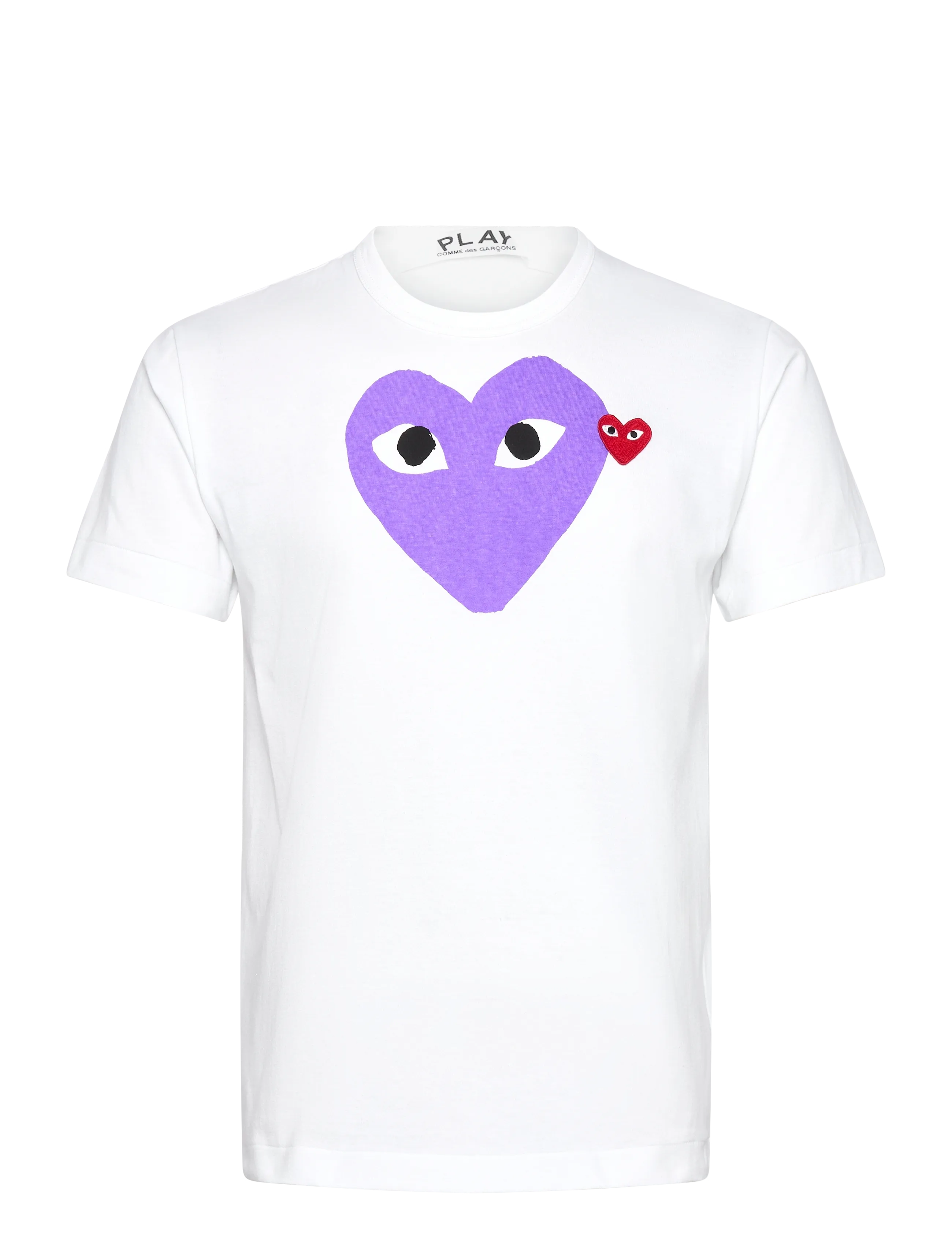 Comme des Garçons White Heart T-Shirt - Lyhythihaiset - WHITE / white