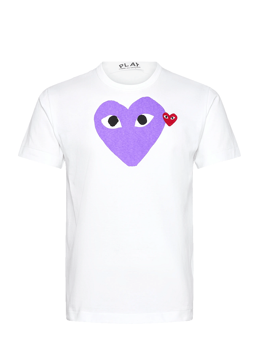 Comme des Garçons - White Heart T-Shirt - kurzärmelig - white - 0
