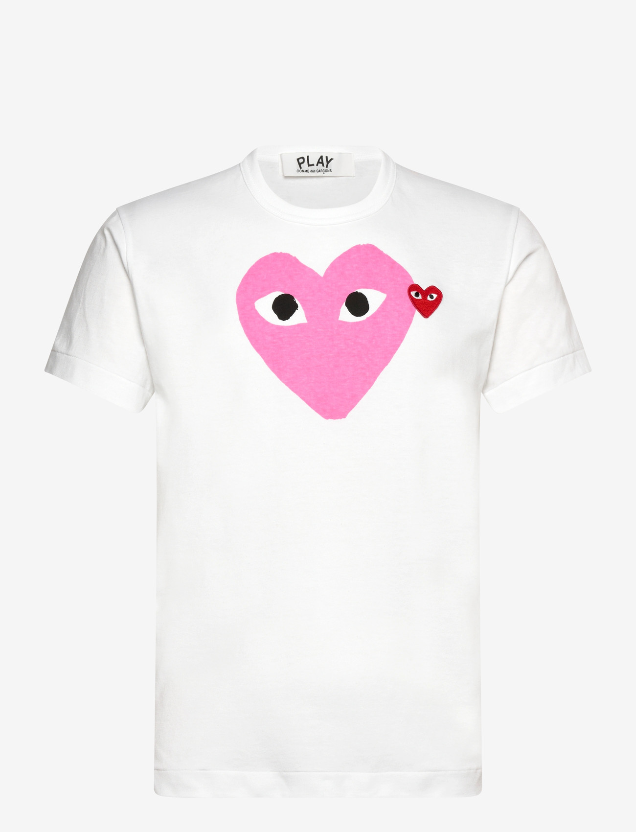 Comme des Garçons - Heart Logo Short-Sleeve - kortærmede t-shirts - white - 0