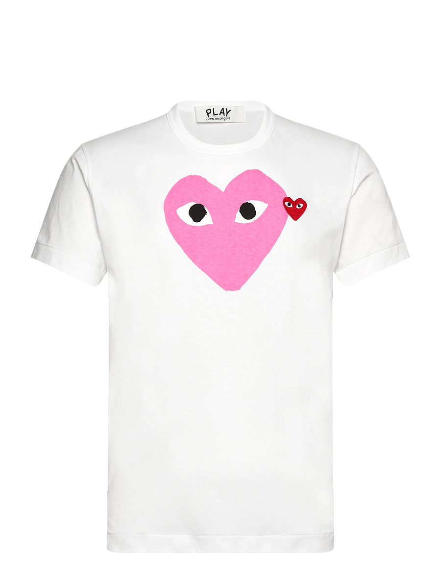 Comme des Garçons - Heart Logo Short-Sleeve - kurzärmelig - white - 0