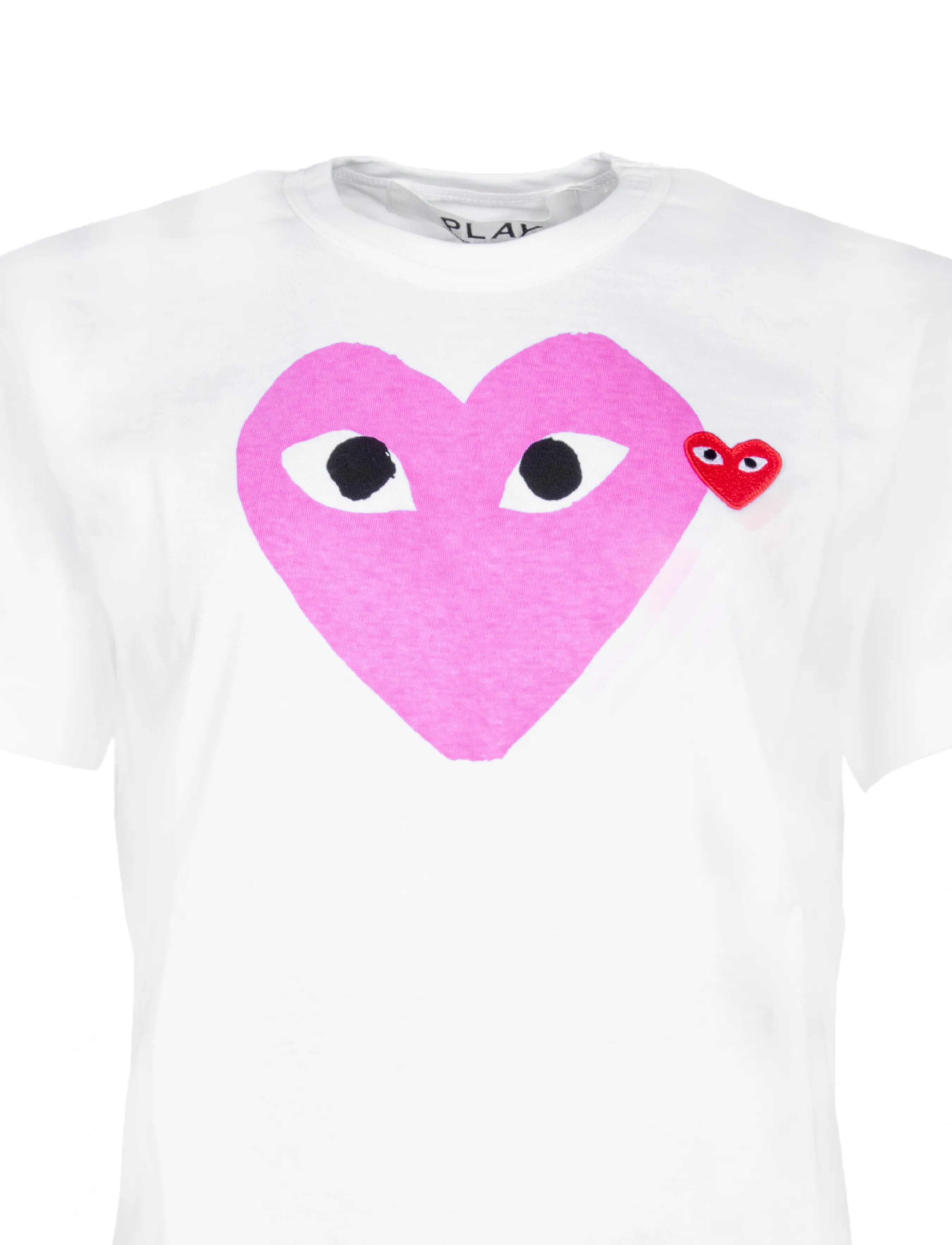 Comme des Garçons - Heart Logo Short-Sleeve - kortärmade t-shirts - white - 2