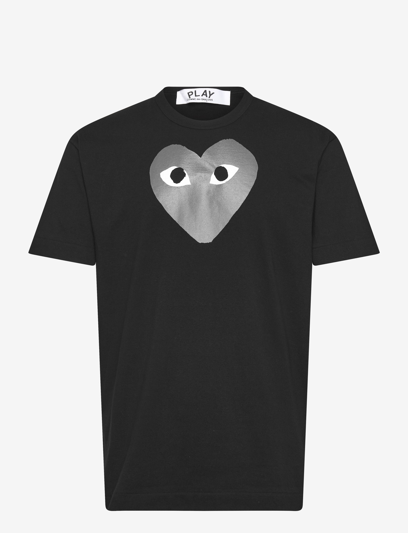 Comme des Garçons - Heart Logo Short-Sleeve - kortærmede t-shirts - black - 0