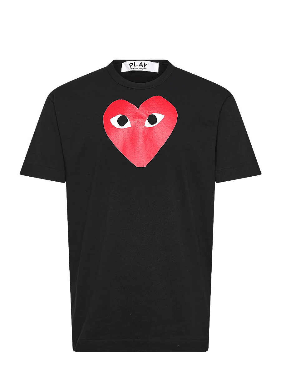 Comme des Garçons - Heart Logo Short-Sleeve - t-shirts à manches courtes - black - 0