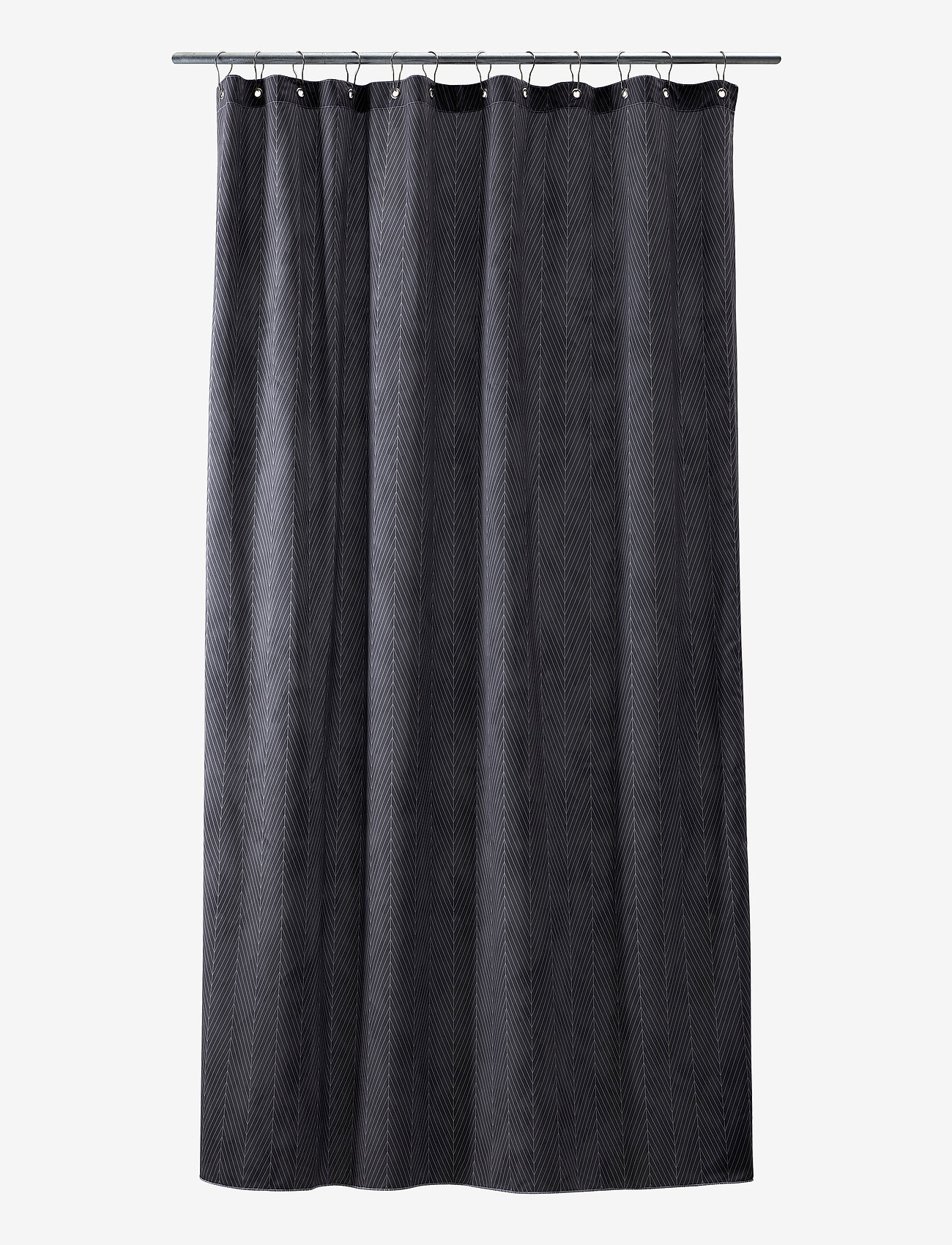 compliments - Pine shower curtain w/eyelets 200 cm - shower curtains - dark grey - 0