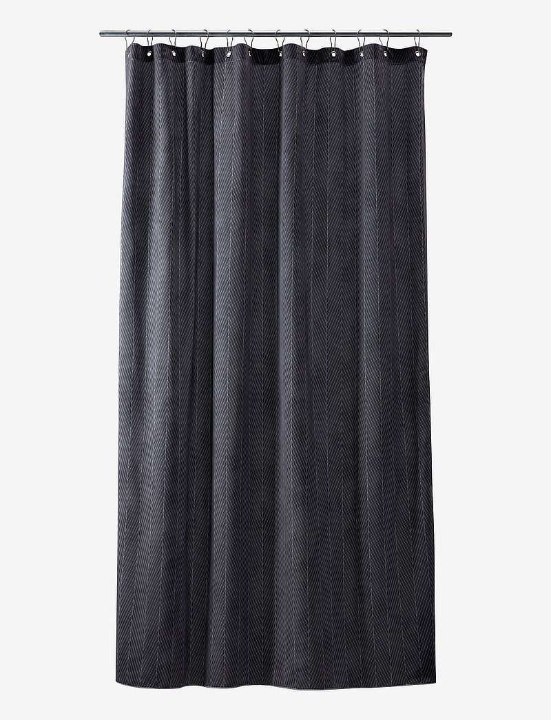 compliments - Pine shower curtain w/eyelets 200 cm - osta hinna alusel - dark grey - 0