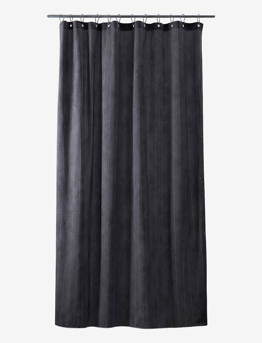 compliments - Pine shower curtain w/eyelets 200 cm - dušikardinad - dark grey - 0