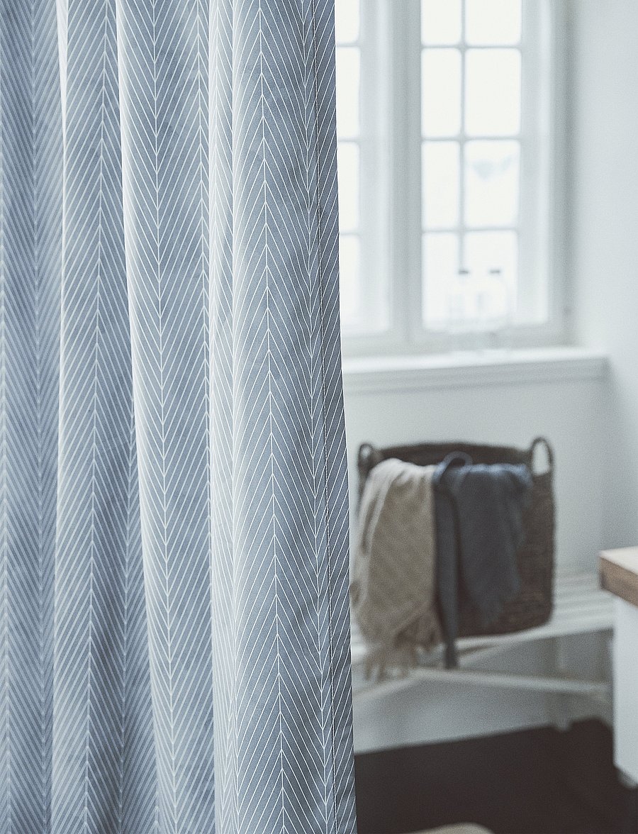 compliments - Pine shower curtain w/eyelets 200 cm - dušikardinad - dark grey - 1