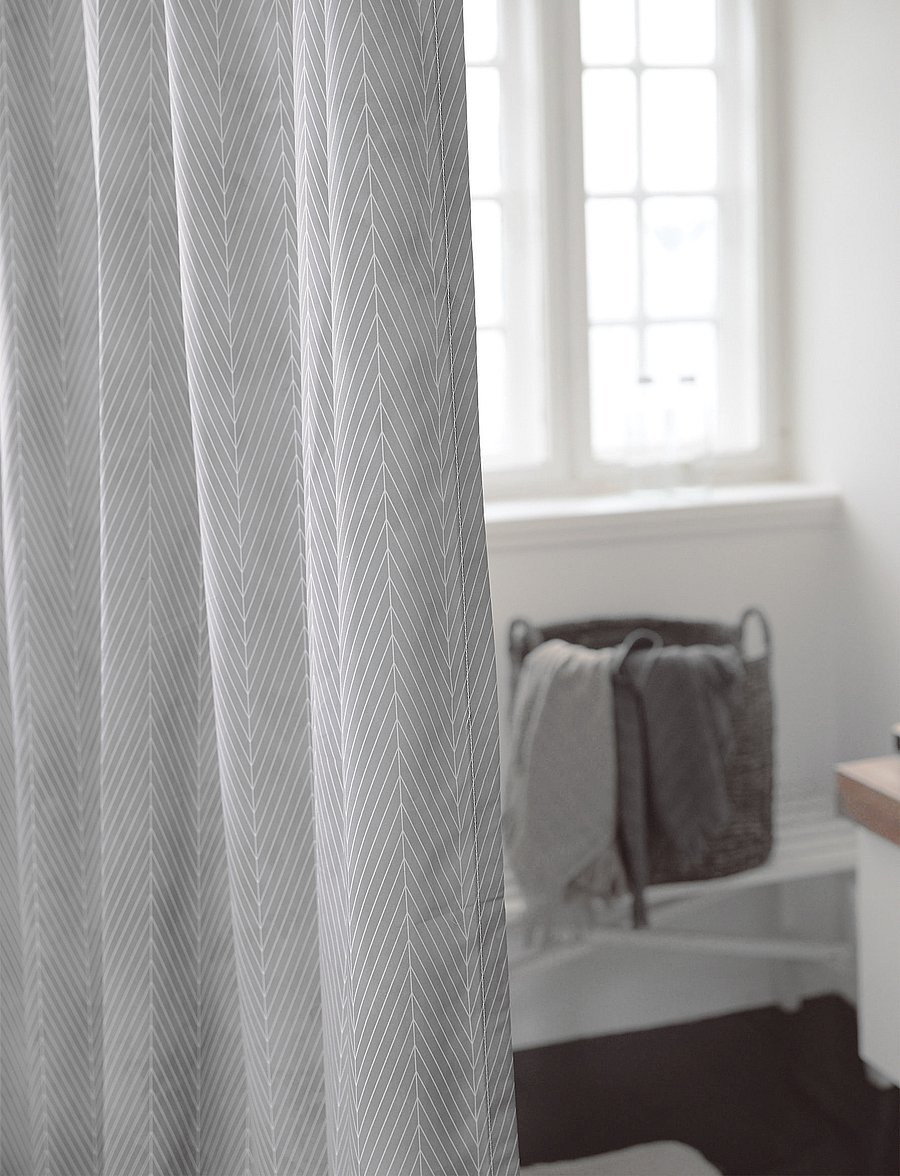 compliments - Pine shower curtain w/eyelets 200 cm - dušikardinad - light grey - 0