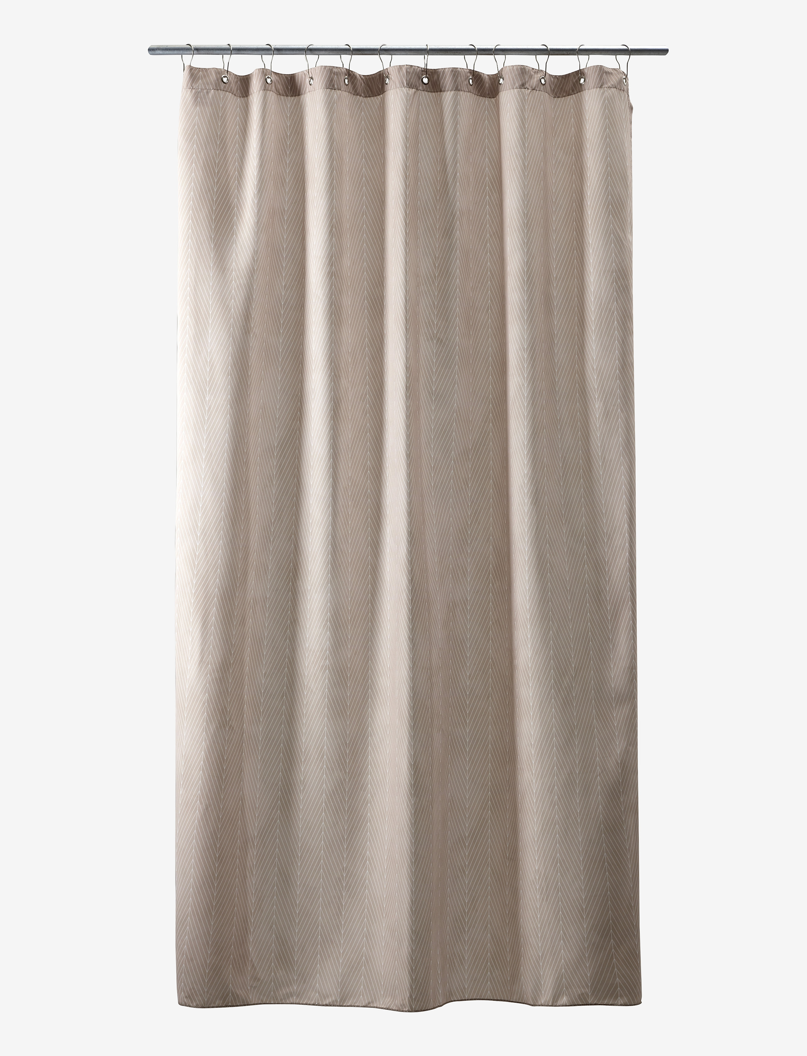 compliments Pine Shower Curtain W/Eyelets 200 Cm, Bruseforhæng, Beige, Str: 140X200CM
