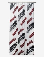 compliments - Brush shower curtain w/eyelets 200 cm - suihkuverhot - red/black - 0