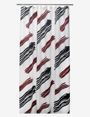 compliments - Brush shower curtain w/eyelets 200 cm - dusjforheng - red/black - 0