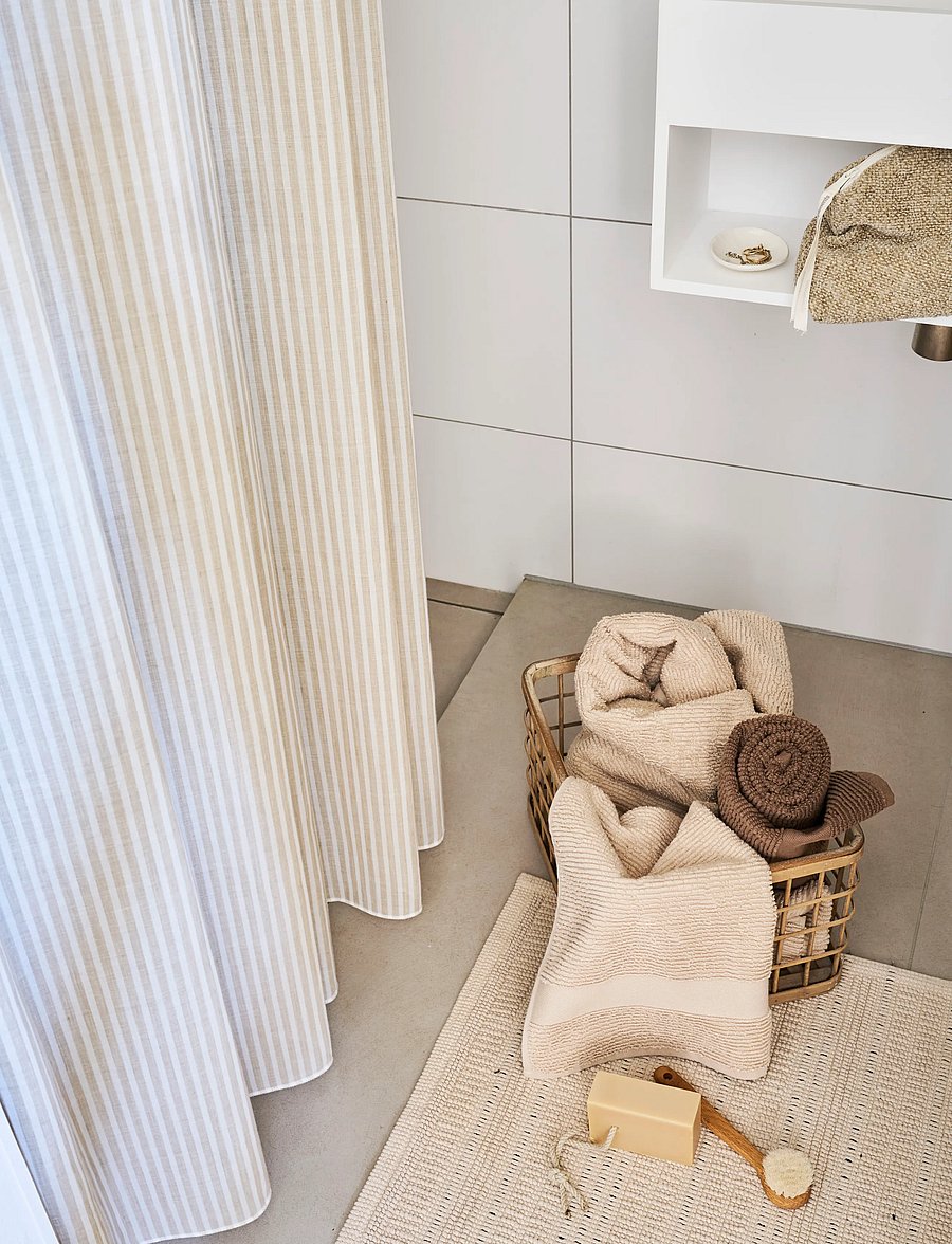 compliments - Linea Shower Curtain - duschvorhänge - sand - 1