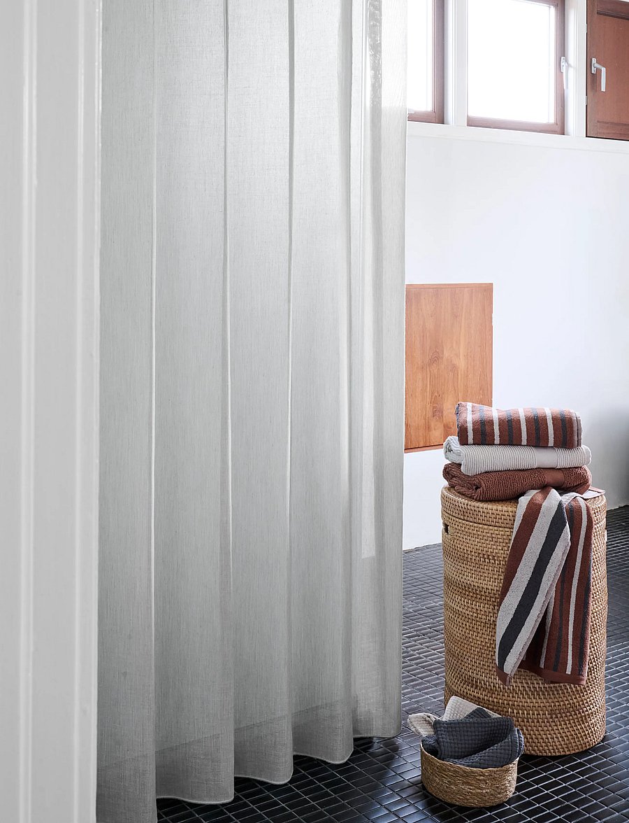 compliments - Flax Shower Curtain - duschvorhänge - taupe - 1