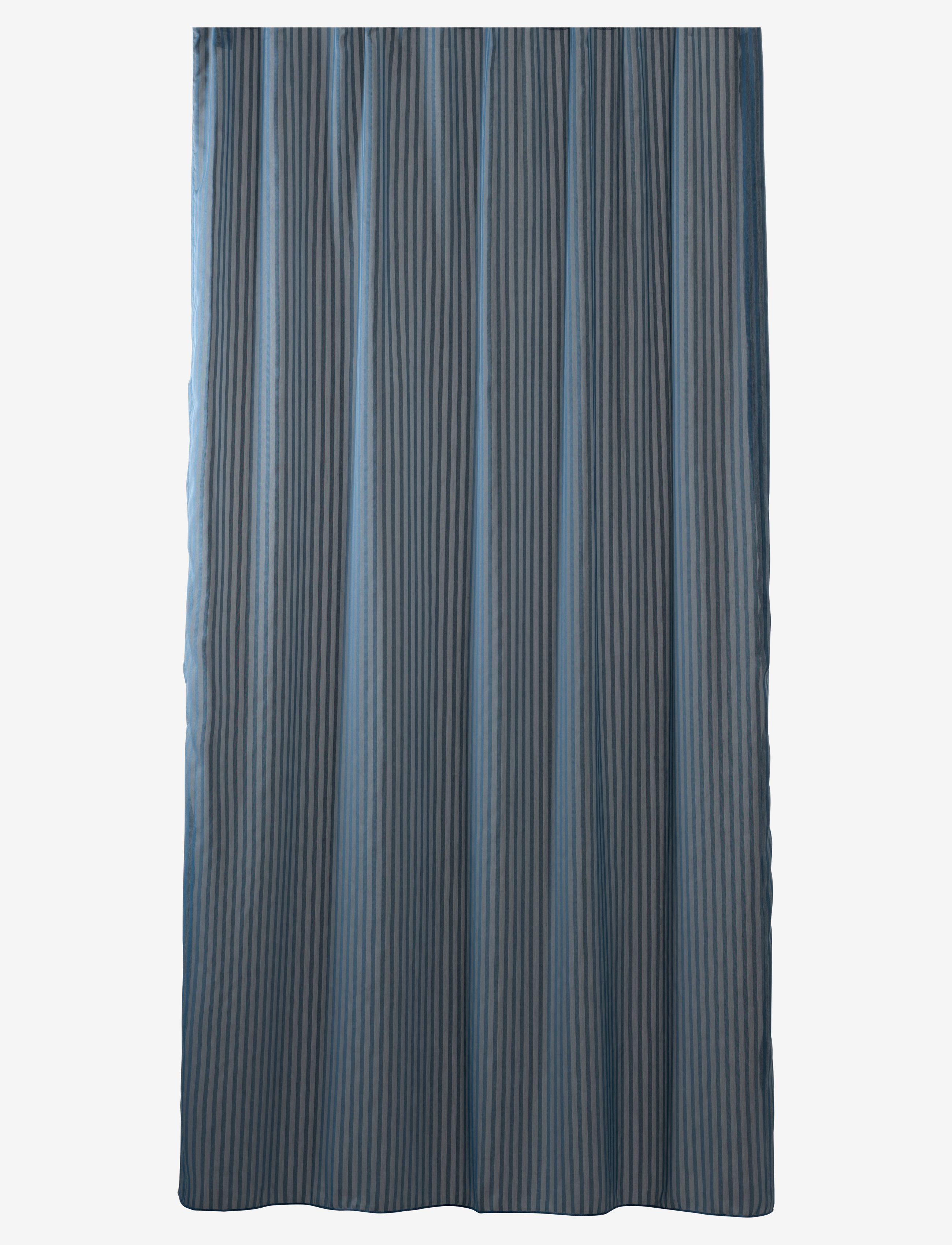 compliments Lines Shower Curtain W/Eyelets 200 Cm, Bruseforhæng, Blå, Str: 140X200CM