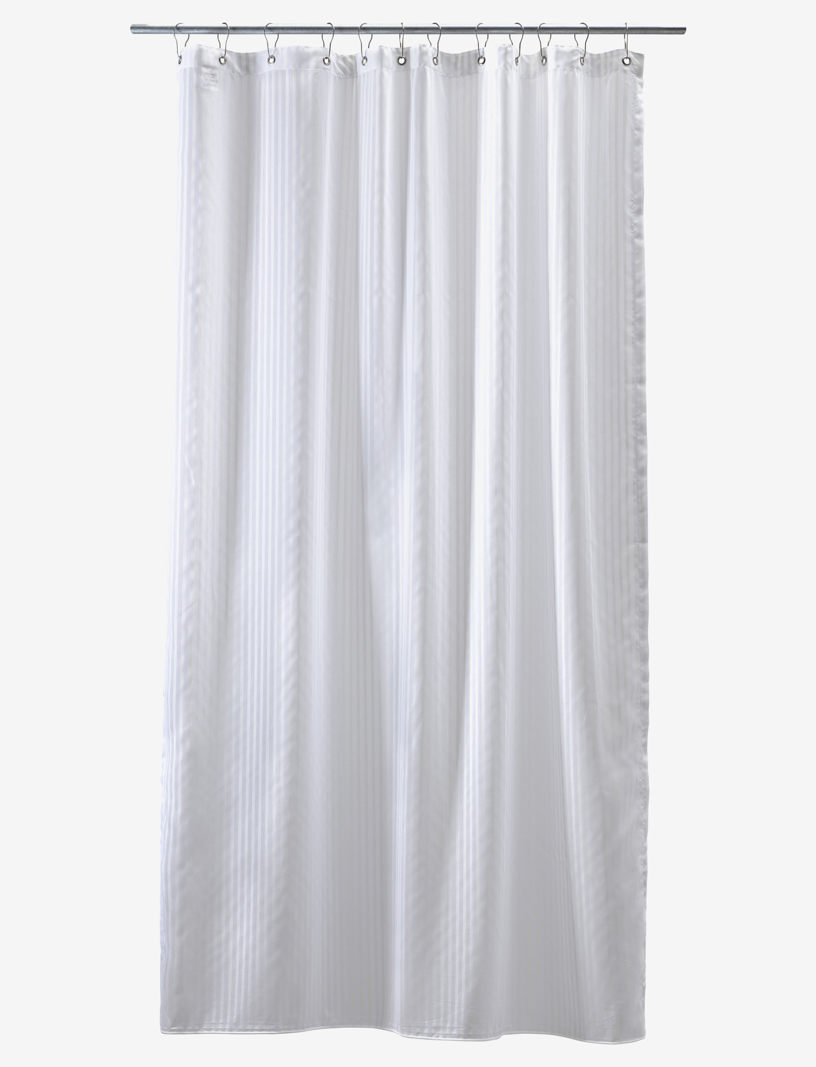 compliments Lines Shower Curtain W/Eyelets 200 Cm, 140X200 cm, Bathroom Textiles, Weiß - Curtains, Homeware