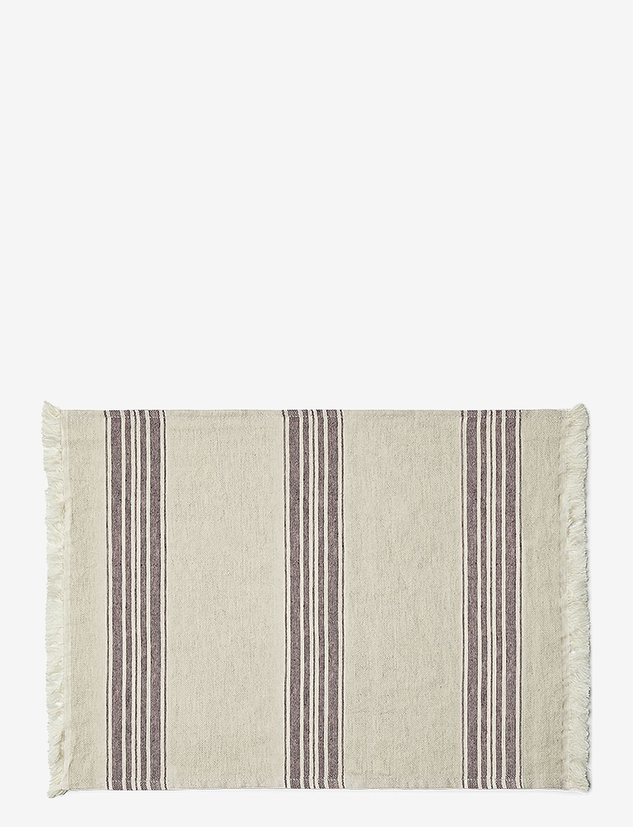 compliments - Arles Place Mat 36x50 cm w/fringes - 2 Pack - mažiausios kainos - plum - 0