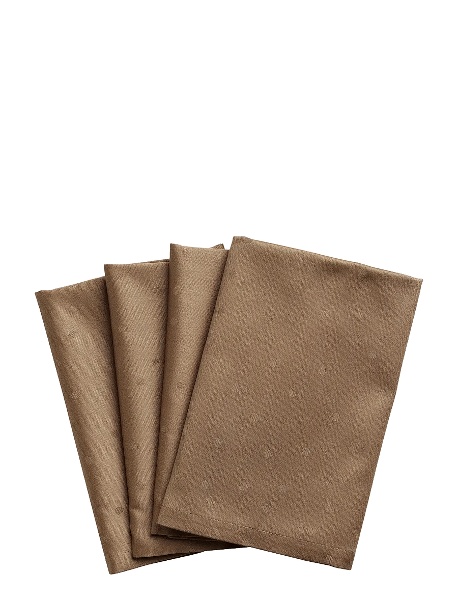 compliments - Confetti Damask Napkin 45x45 cm - 4 Pack - stoffservietten - walnut - 1