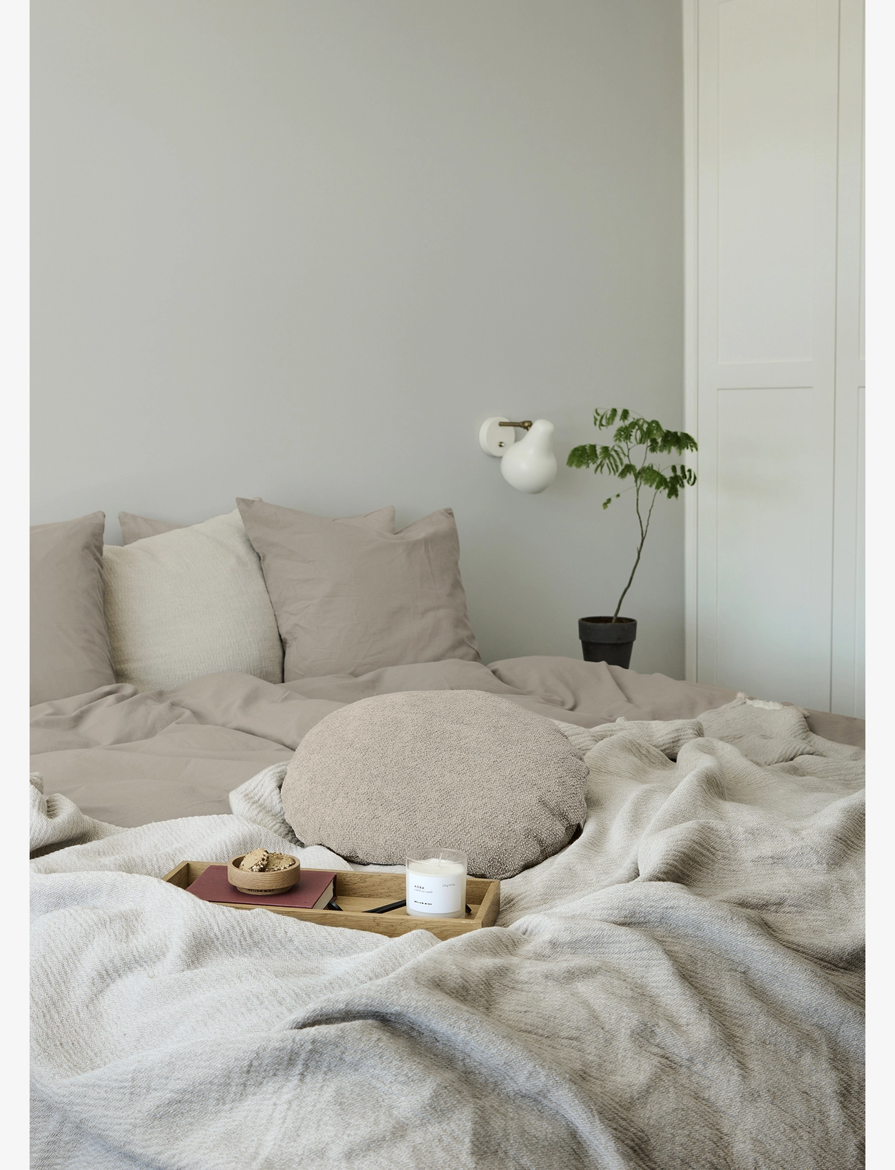compliments - Stone Bed Linen 140x200/60x63  cm - sengesæt - sand - 4
