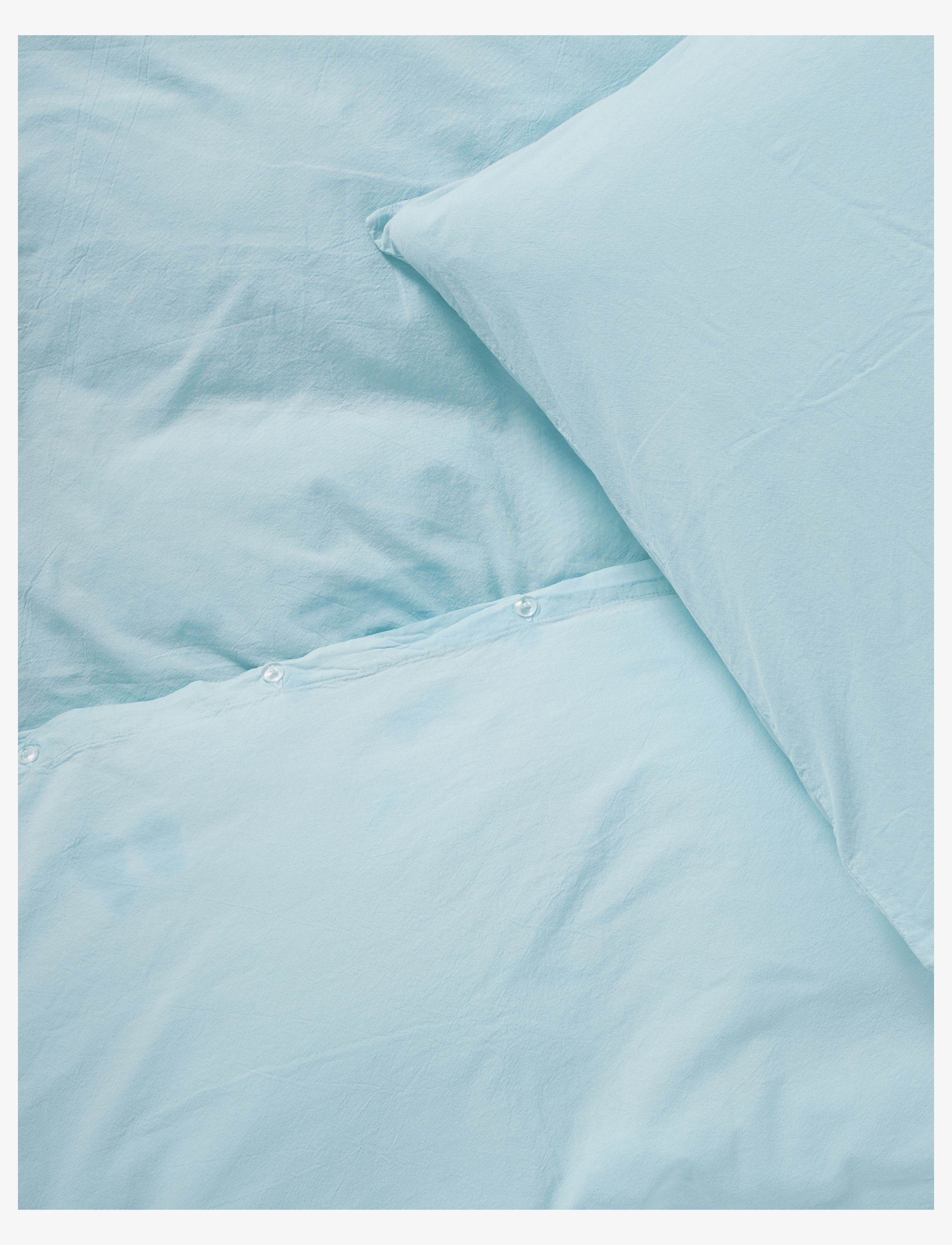 compliments - Stone Bed Linen 140x200/60x63  cm - sengesæt - sky blue - 2