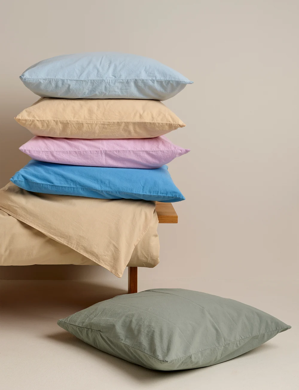 compliments - Stone Bed Linen 140x220/60x63 cm - sengesæt - champagne - 3