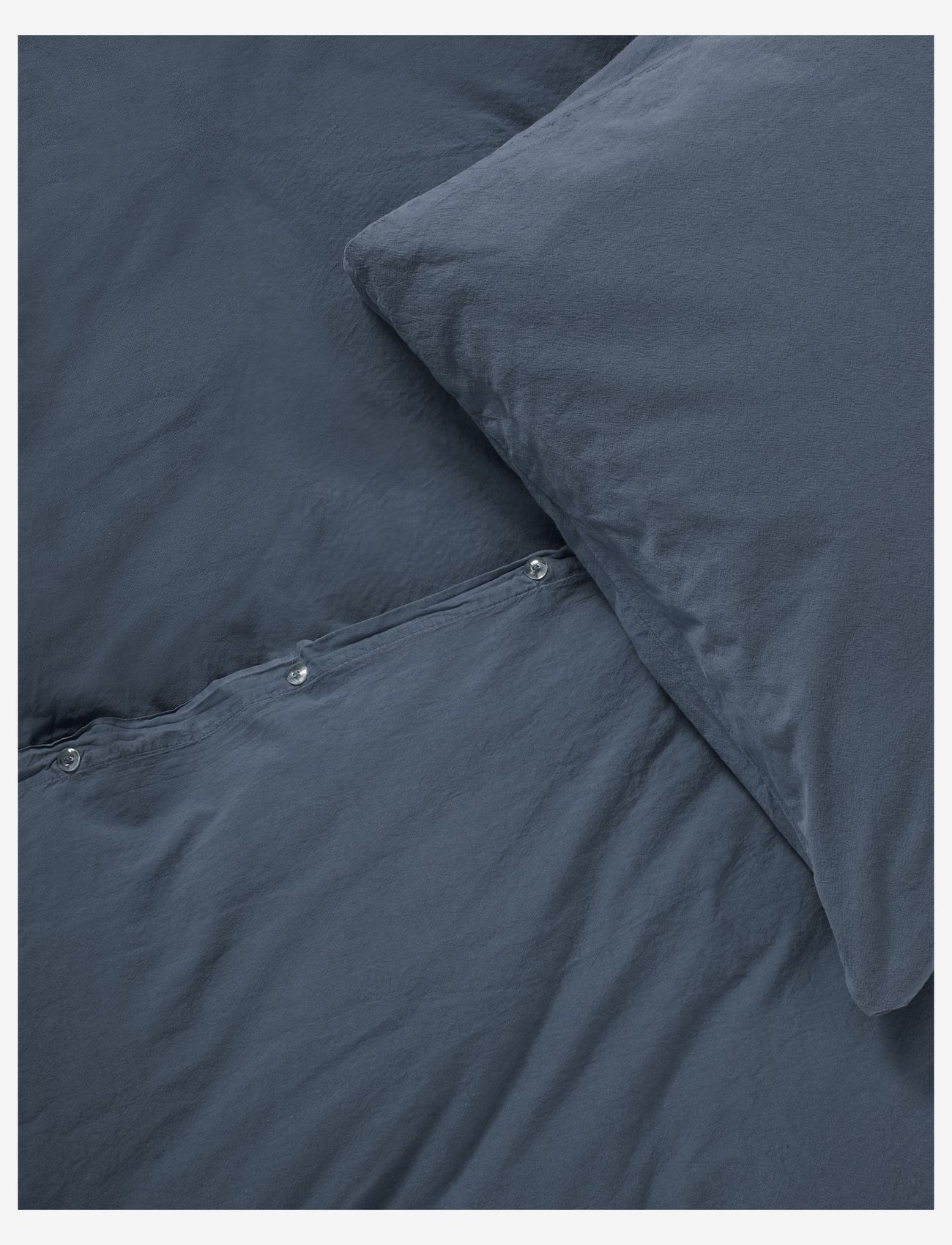 compliments - Stone Bed Linen 140x220/60x63 cm - sengesæt - dark blue - 1