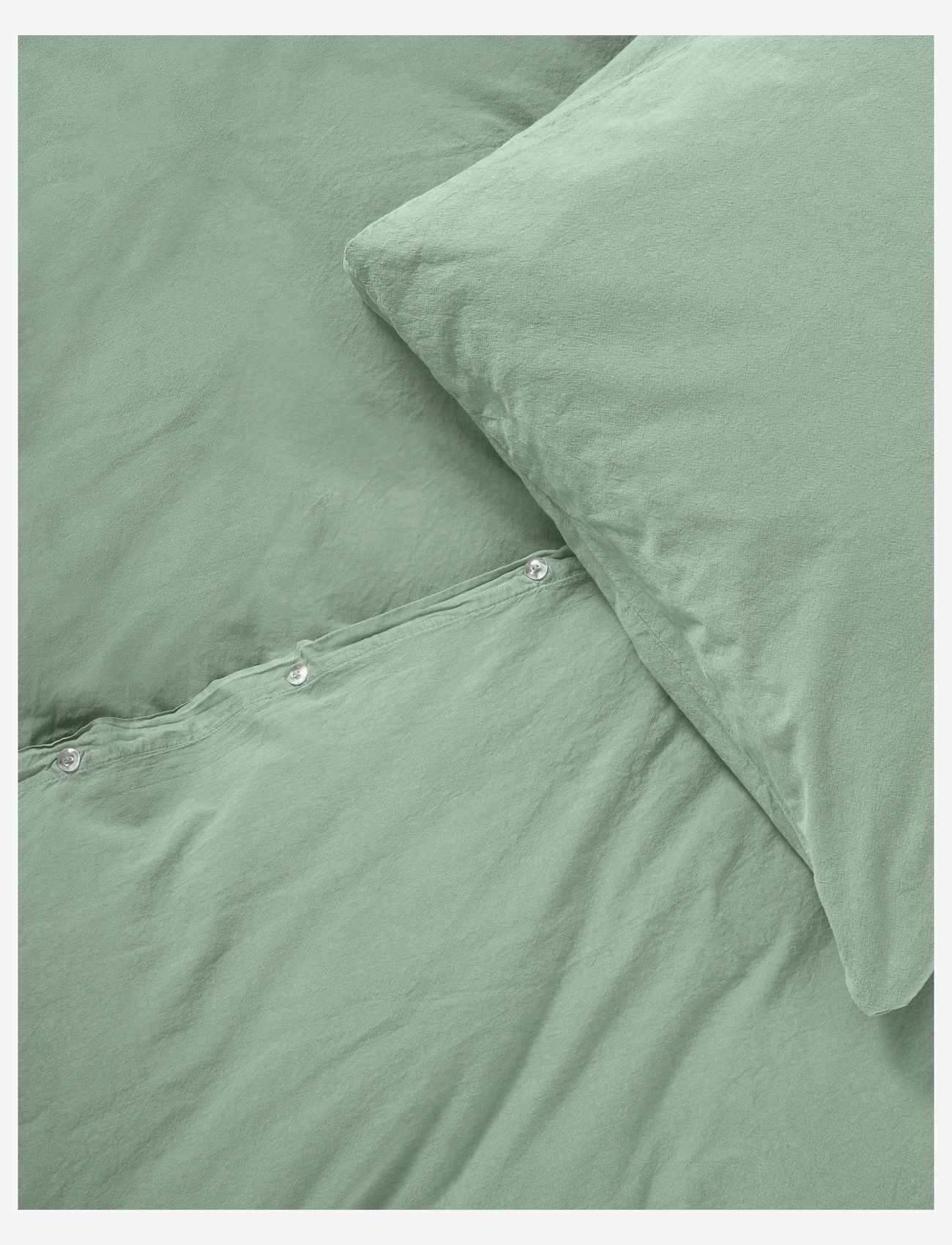 compliments - Stone Bed Linen 140x220/60x63 cm - sengesæt - dusty green - 1