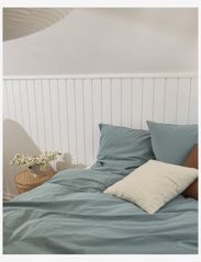 compliments - Stone Bed Linen 140x220/60x63 cm - sengesæt - dusty green - 2