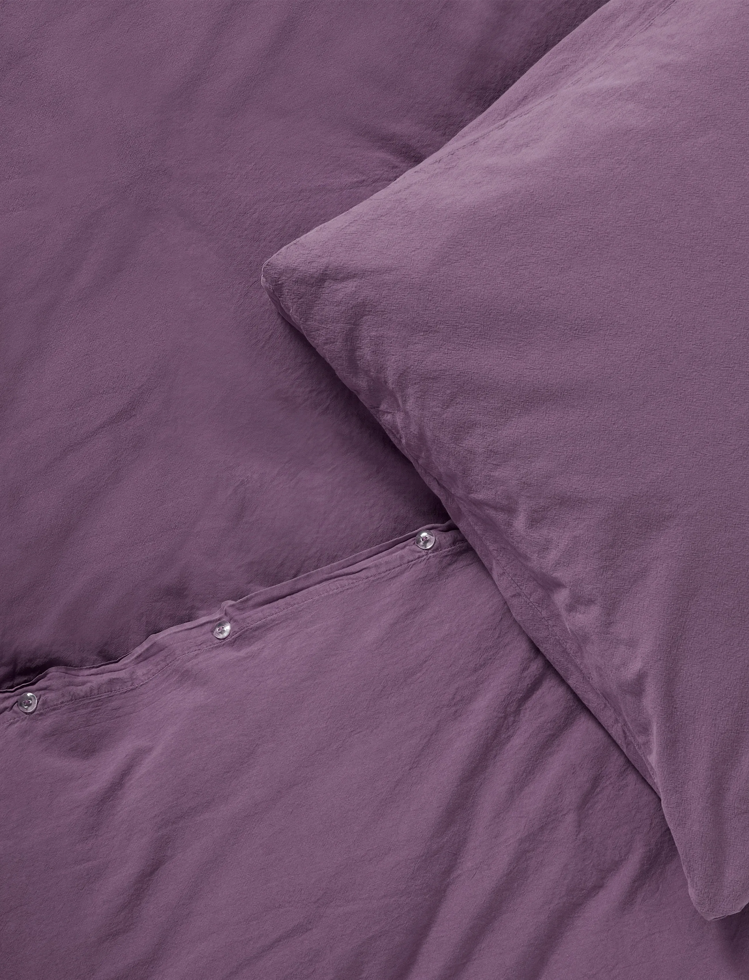 compliments - Stone Bed Linen 140x220/60x63 cm - sengesæt - plum - 2