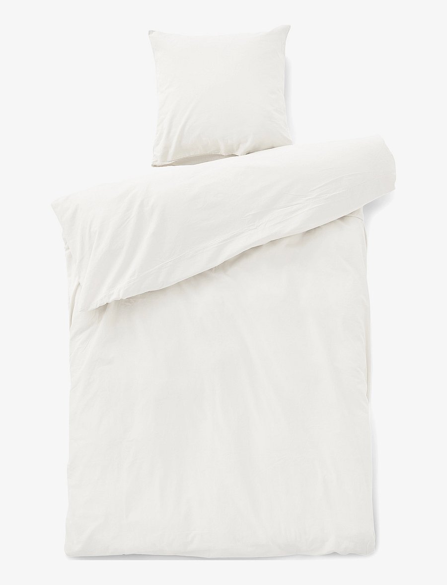 compliments - Stone Bed Linen 140x200/50x70 cm - gultas veļas komplekti - white - 0