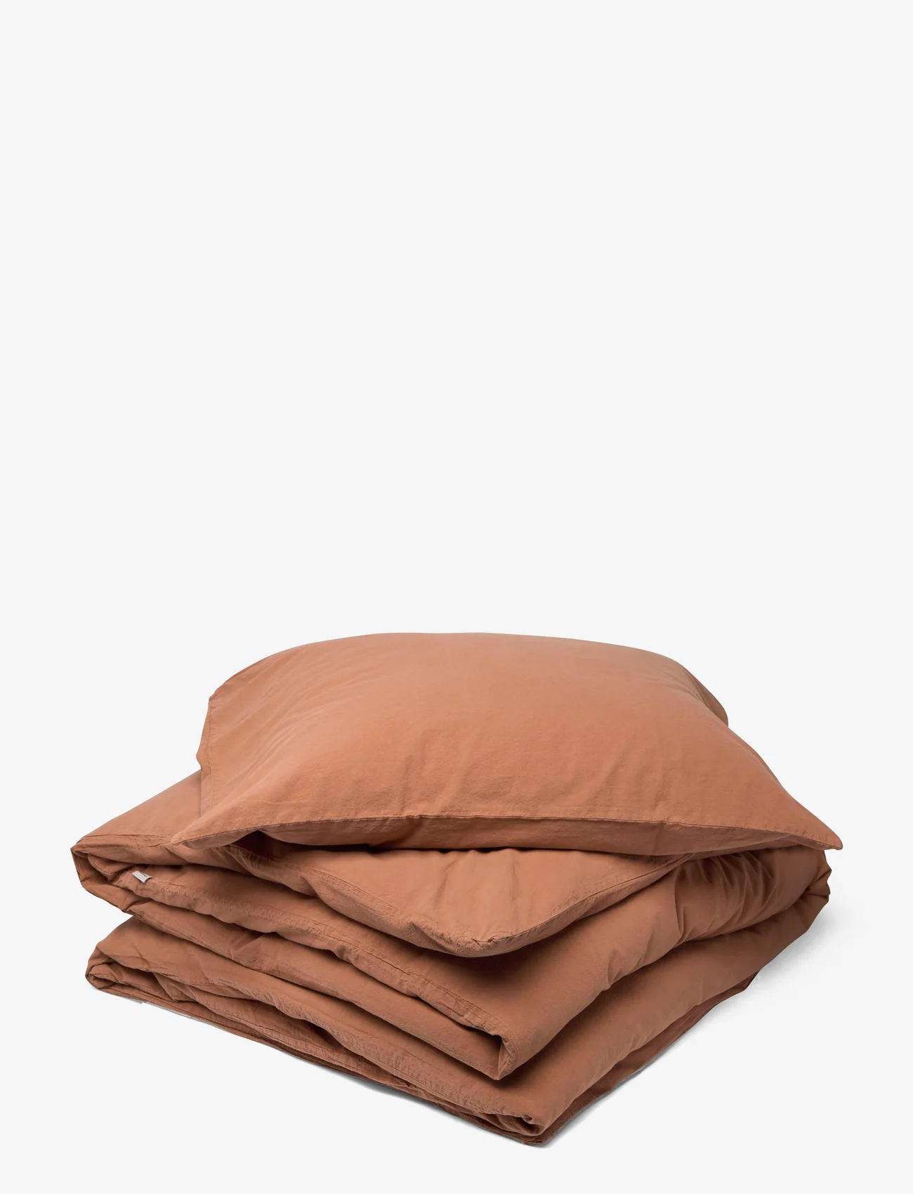 compliments - Stone Bed Linen 140x220/50x70 cm - bettwäsche-set - brown - 0