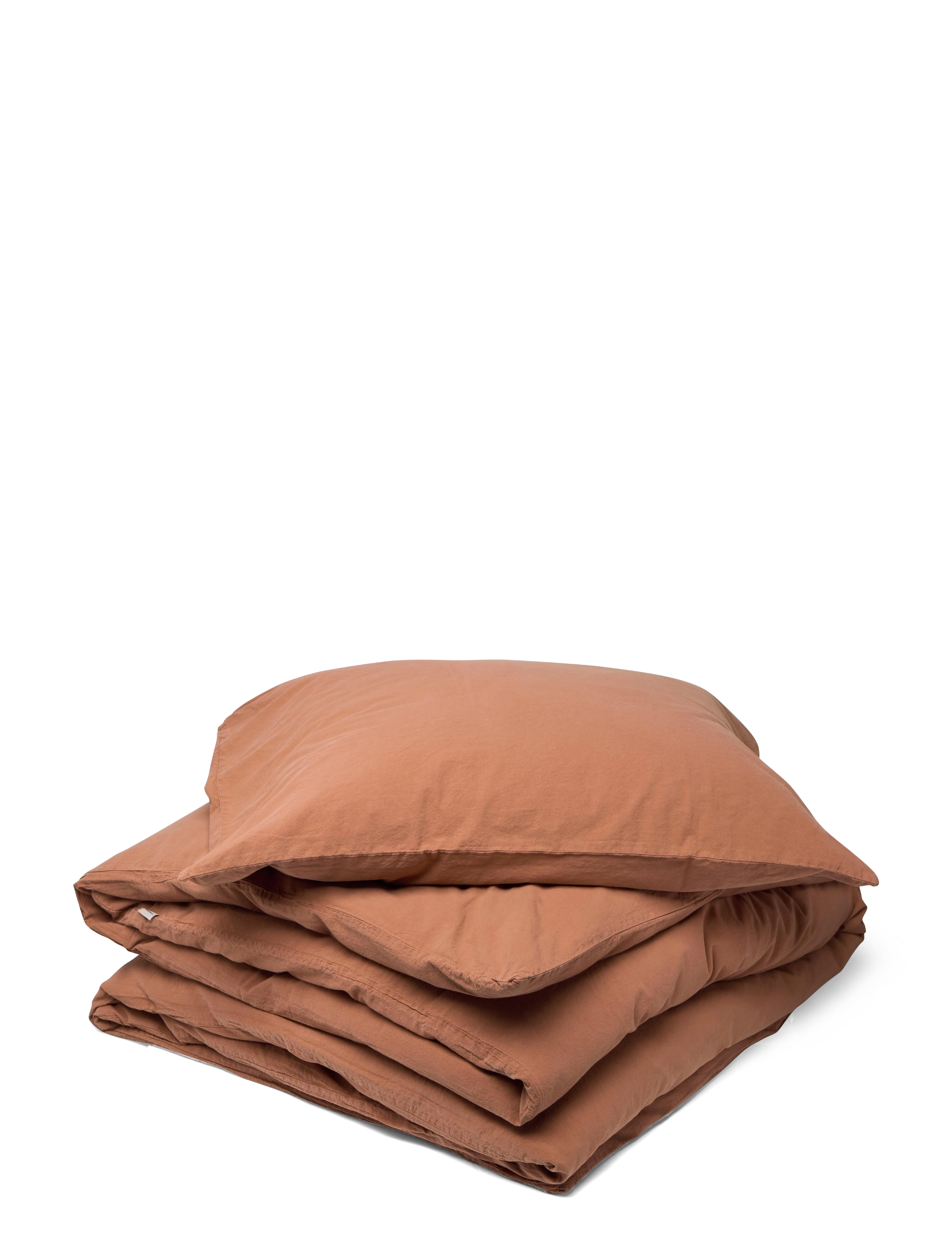 compliments Stone Bed Linen 140x220/50x70 cm - compliments - BROWN / pink/rose