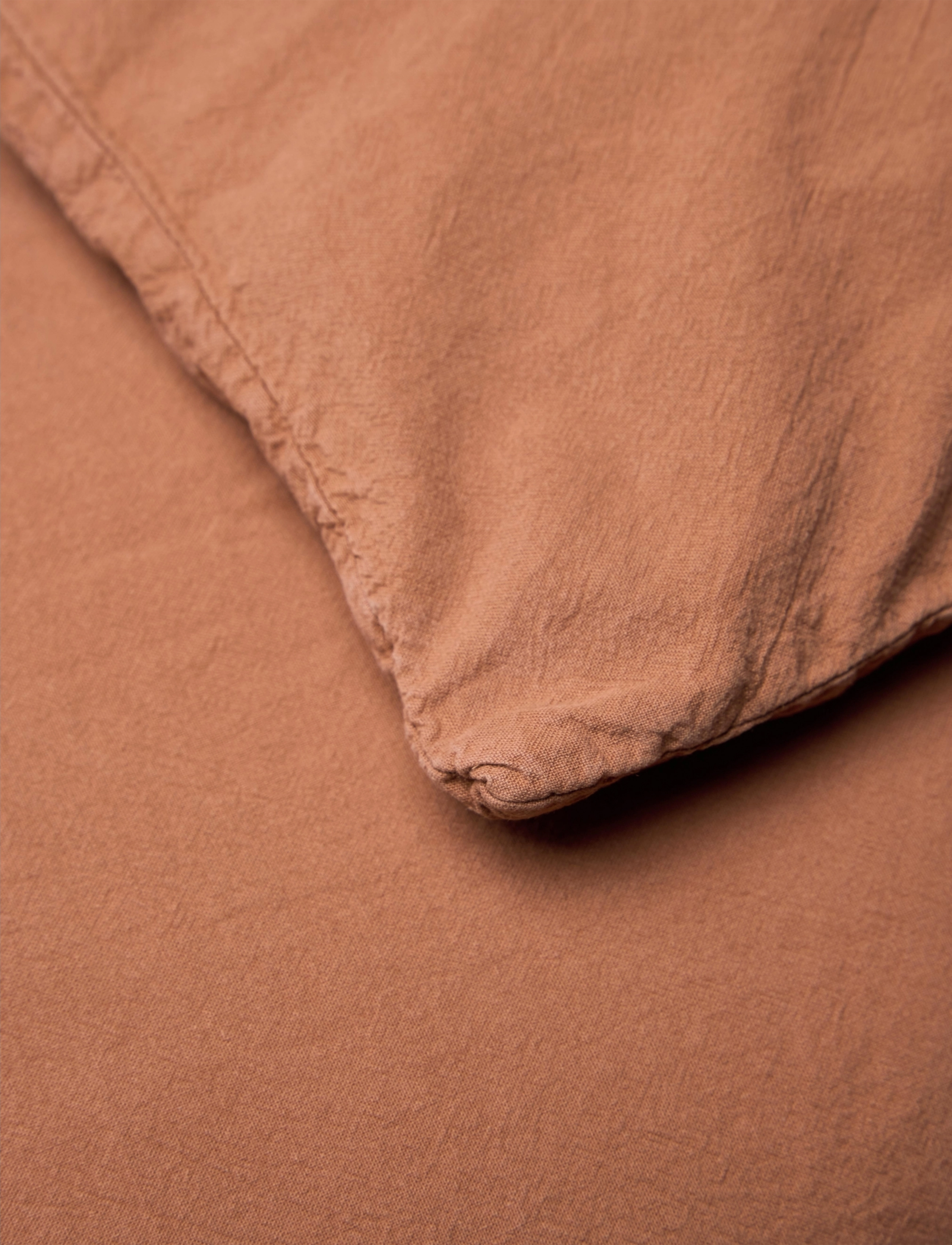 compliments - Stone Bed Linen 140x220/50x70 cm - bed sets - brown - 2
