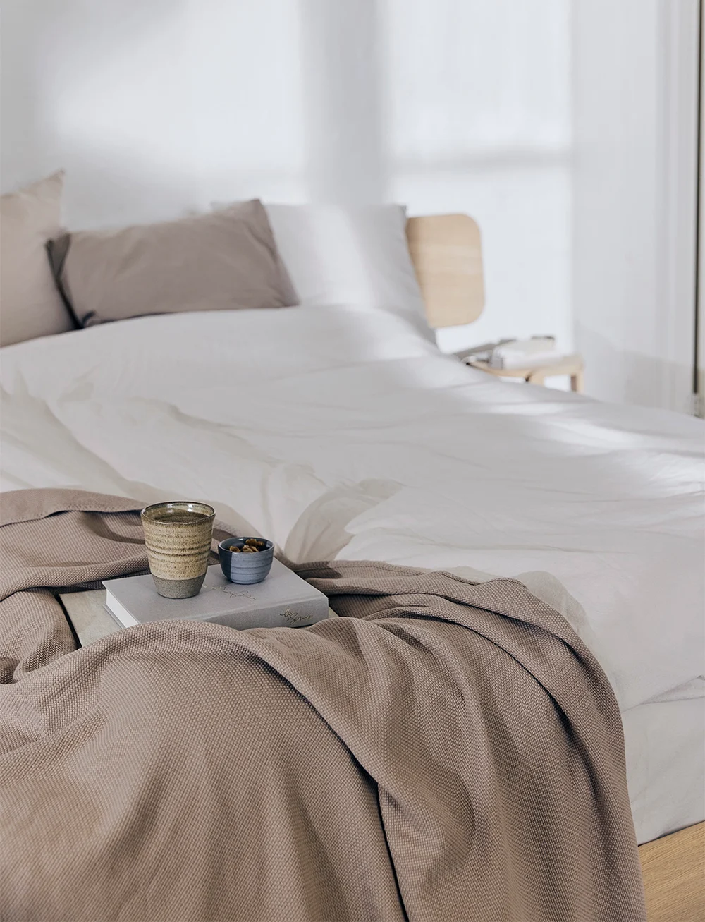 compliments - Stone Bed Linen 140x220/50x70 cm - nach preis einkaufen - white - 1