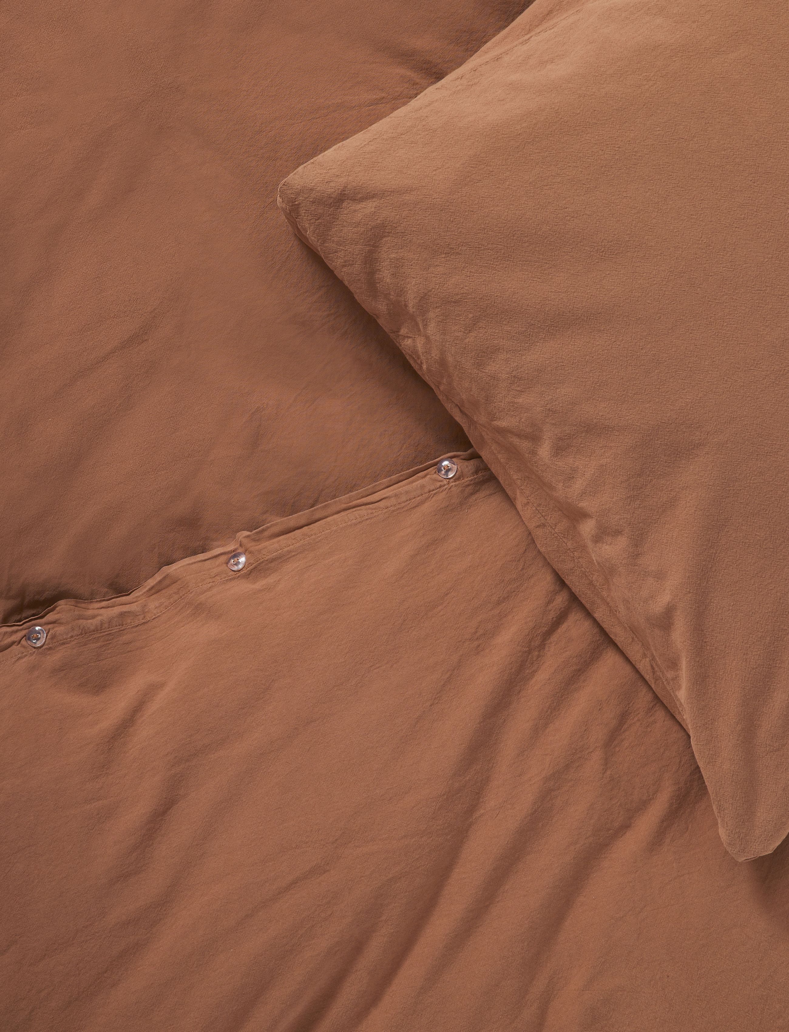 compliments - Stone Bed Linen 150x210/50x60 cm - bed sets - brown - 2