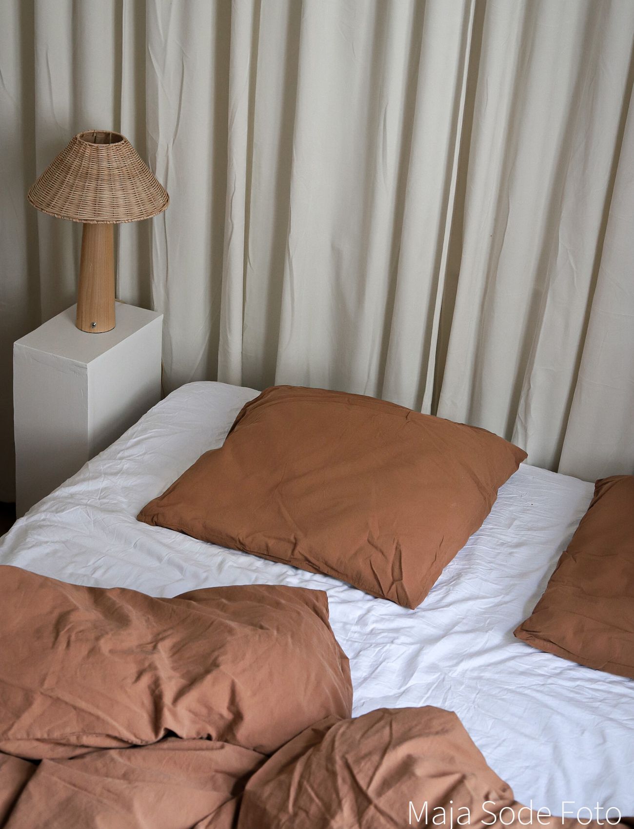 compliments - Stone Bed Linen 150x210/50x60 cm - bedsets - brown - 3