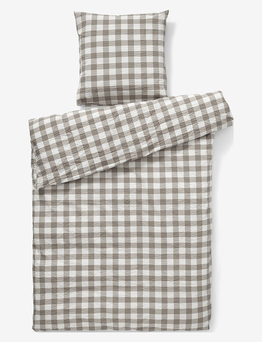 compliments - Square Bed Linen 140x200/50x70 cm - bettwäsche-set - taupe - 0