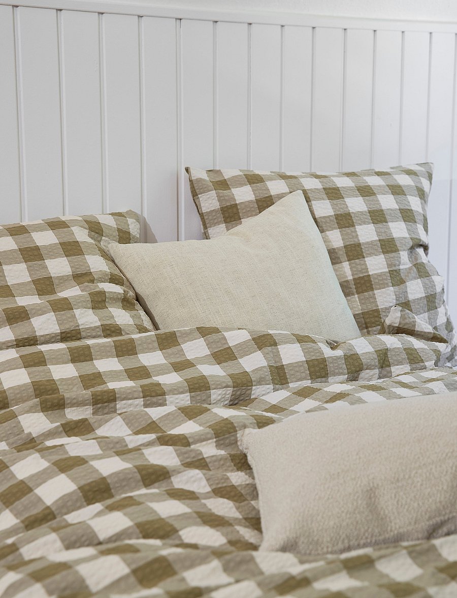 compliments - Square Bed Linen 140x220/50x70 cm - bettwäsche-set - green - 0