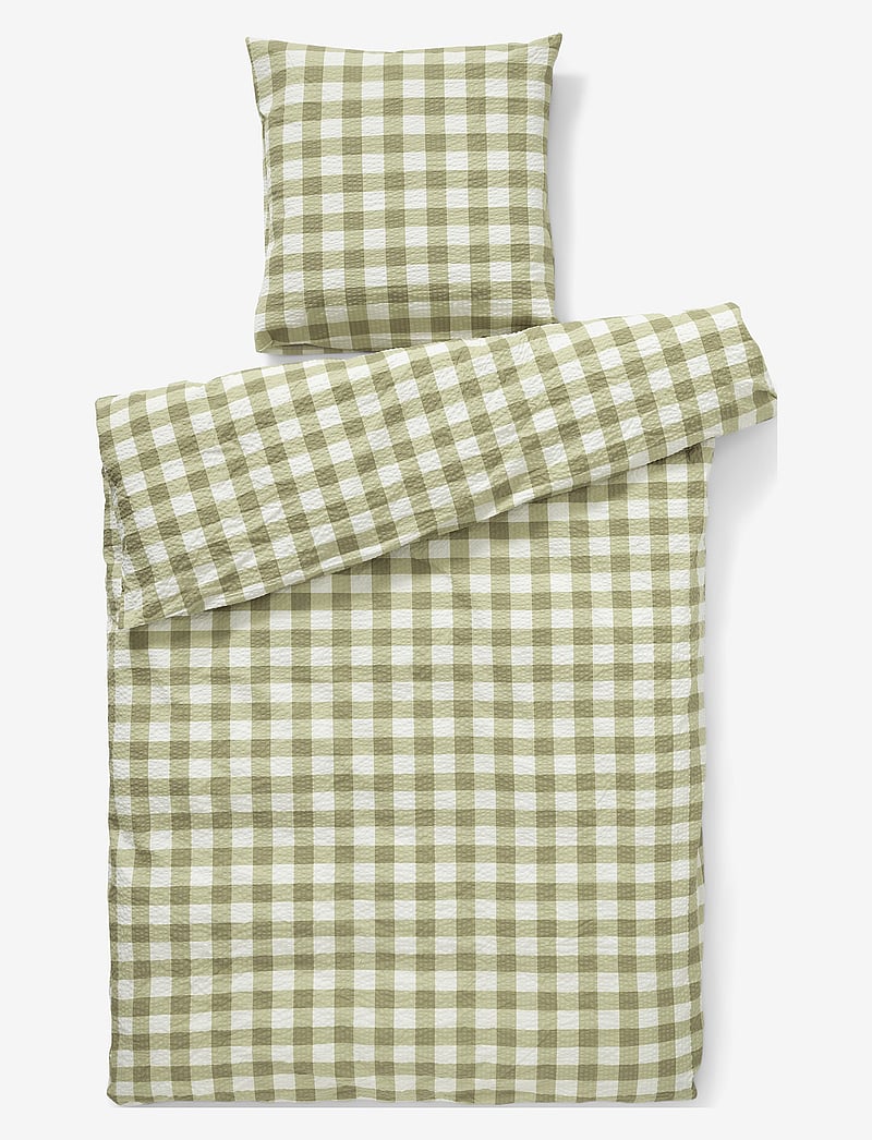 compliments - Square Bed Linen 150x210/50x60 cm - köp efter pris - green - 0