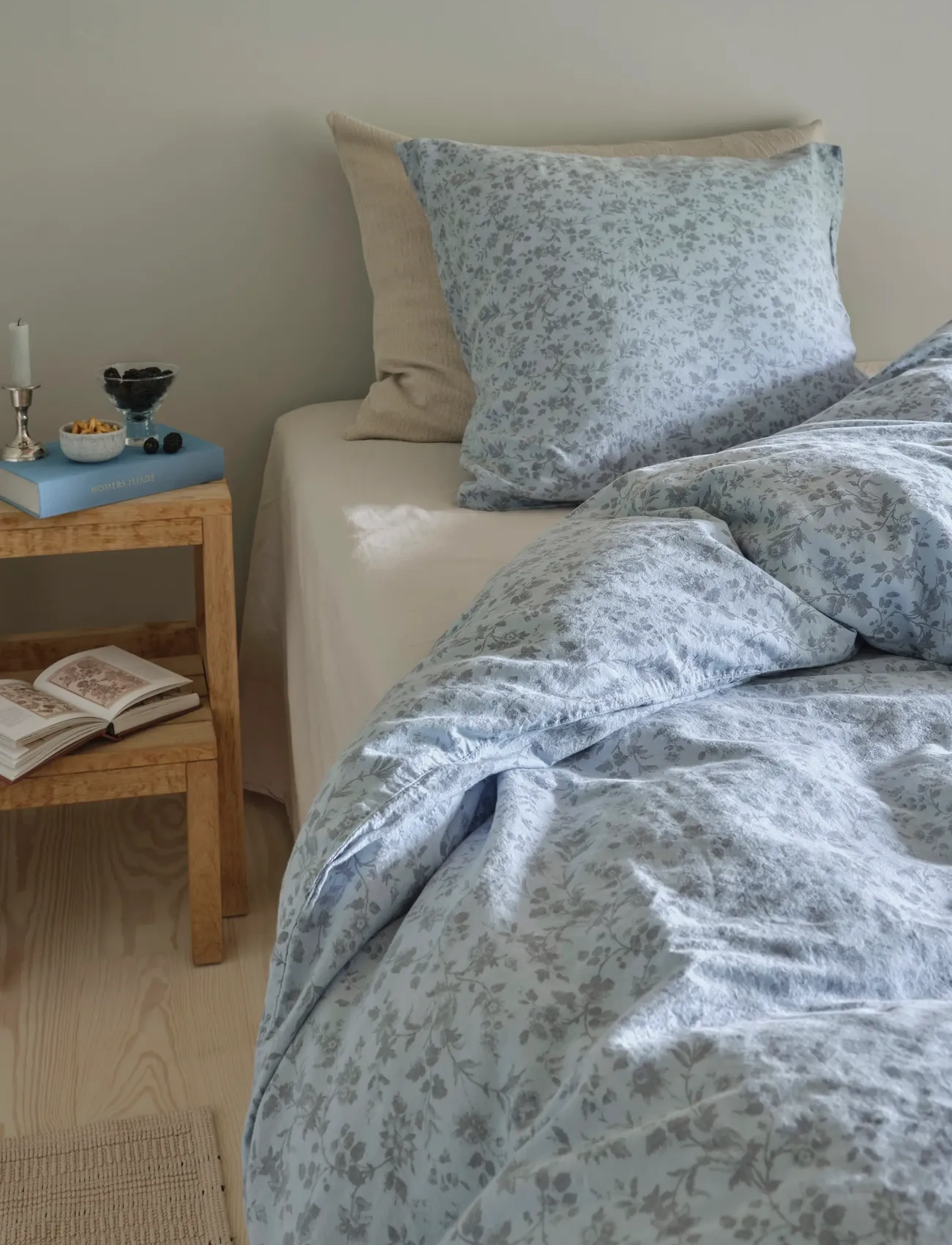 compliments Blossom Bed Linen, 140X200/60X63 cm, Bedtextiles, Blau - Sets, Homeware