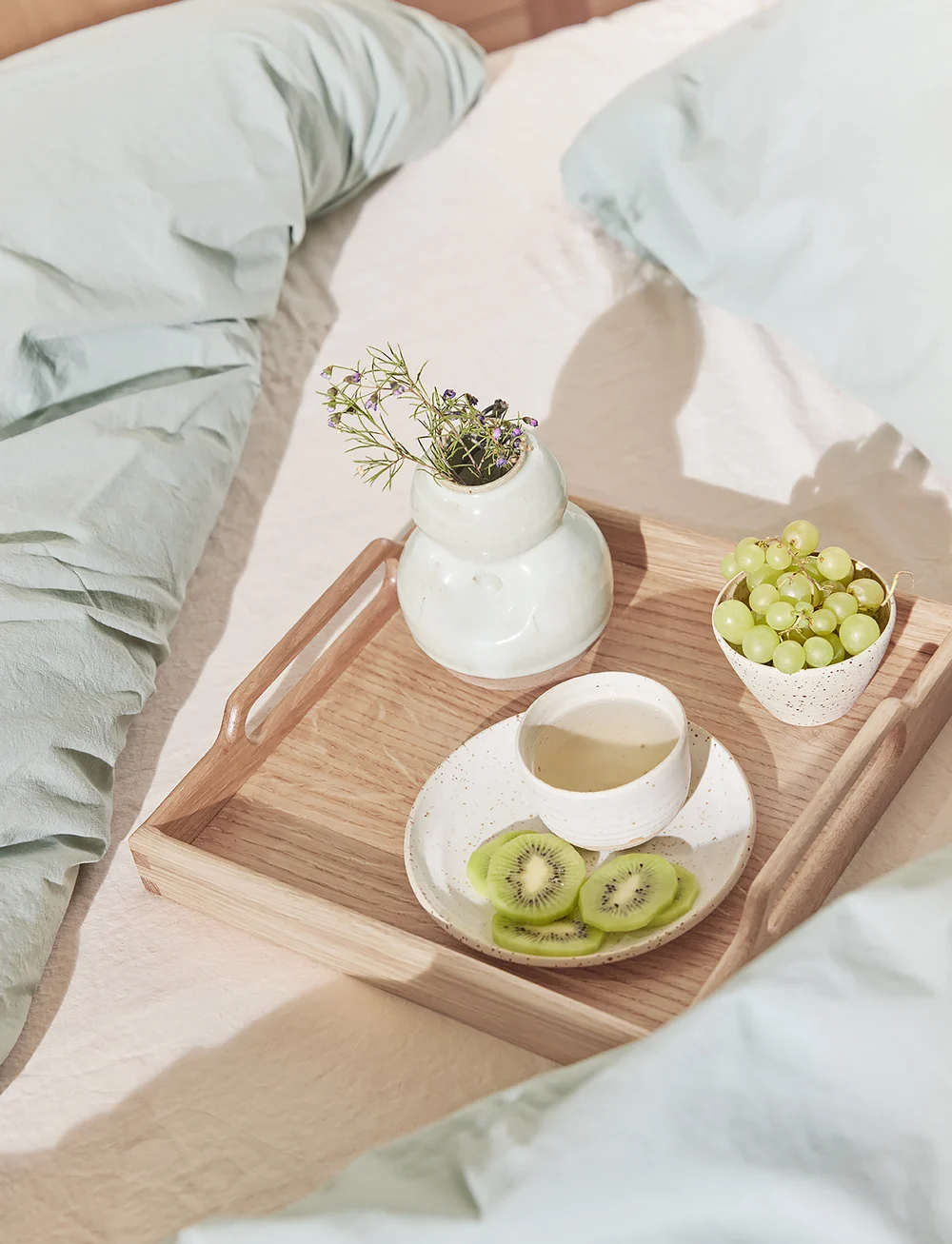 compliments - Stone Flat Sheet 240x260 cm - bettlaken ohne gummizug - moon - 3