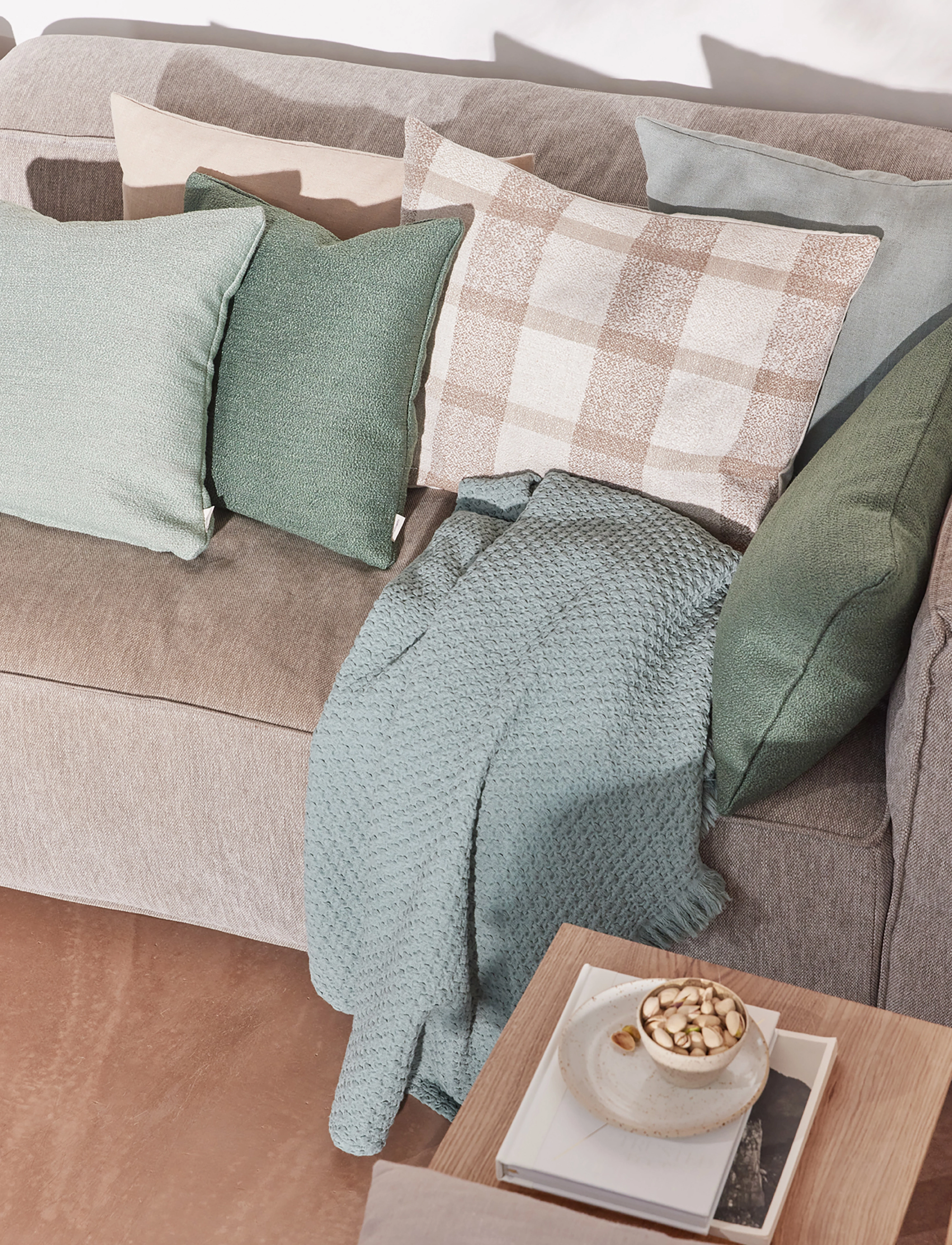 compliments - Heaven Throw 120x190 cm - filtar & plädar - dusty green - 2