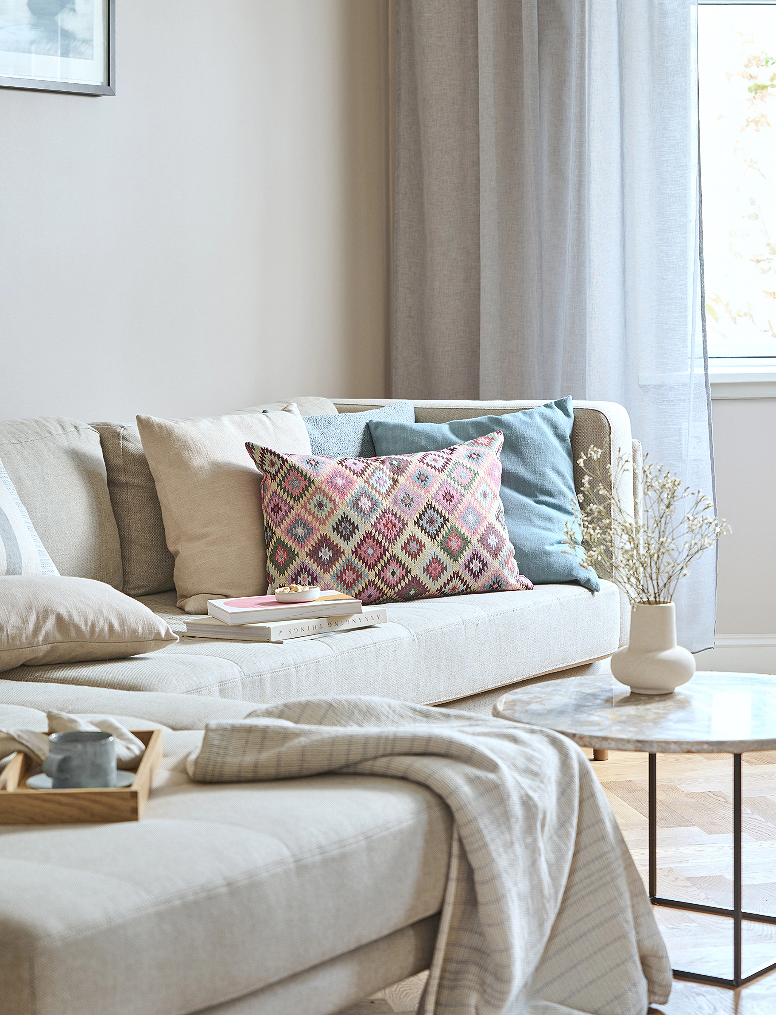 compliments - Cielo Throw - blankets & throws - sand/grey - 3