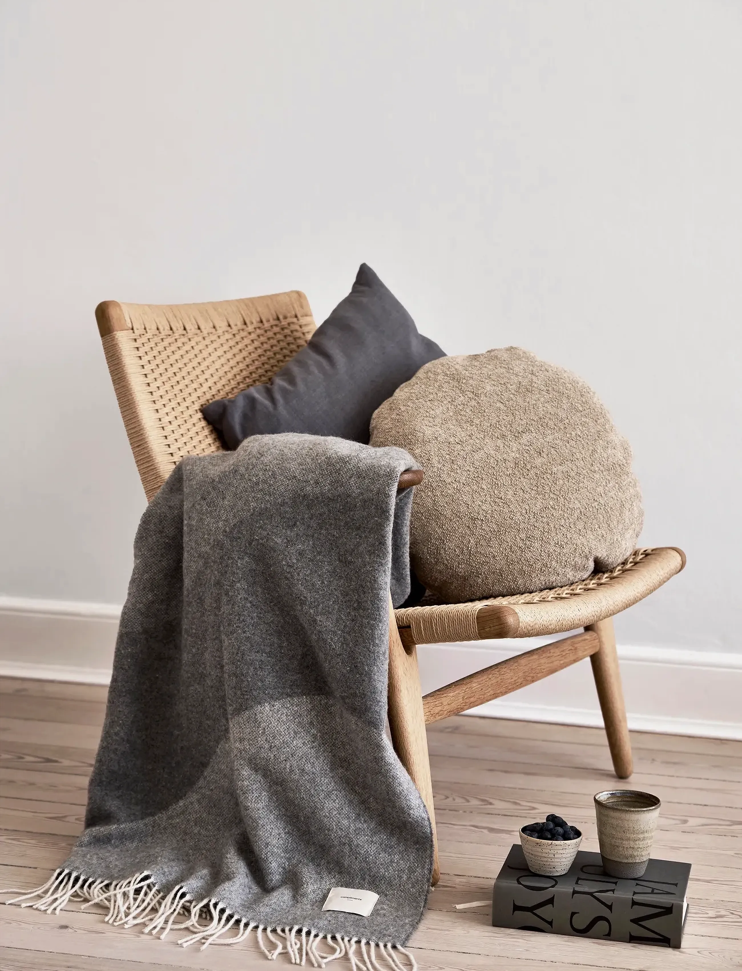 compliments Waves Throw, 140X200 cm, Cushions & Blankets, Grau - Blankets Throws, Homeware
